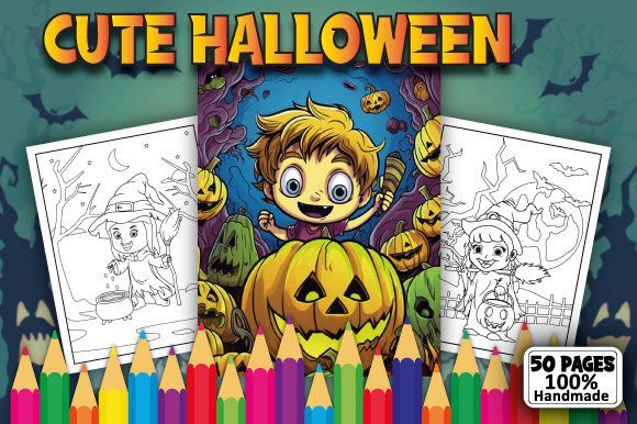 50 Cute Halloween Coloring Pages