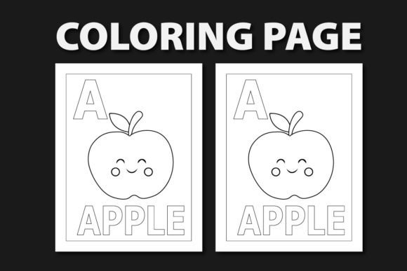 A for APPLE Coloring Pages & Graphics
