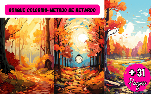 BOSQUE COLORIDO-METODO DE RETARDO: Graphics & Illustrations