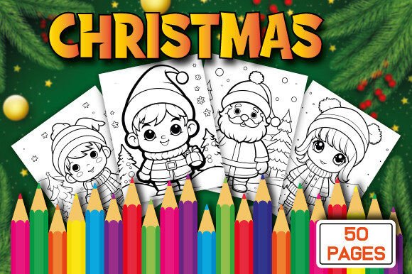 Christmas Coloring Pages for Kids: Graphics & Coloring Pages