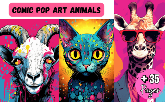 COMIC POP ART ANIMALS: Bold Graphics & Illustrations