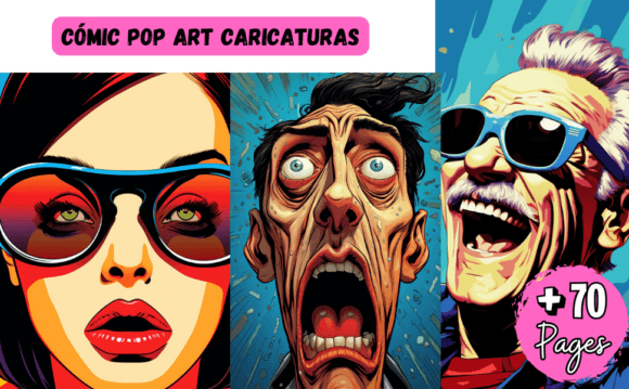COMIC POP ART GIRL CARICATURAS: Bold Illustrations & Graphics