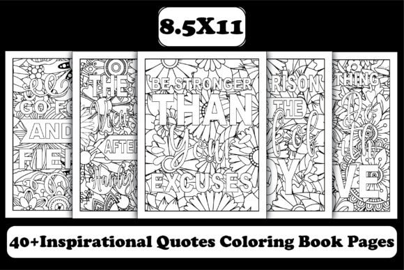 Inspirational Quotes Coloring Pages Graphics