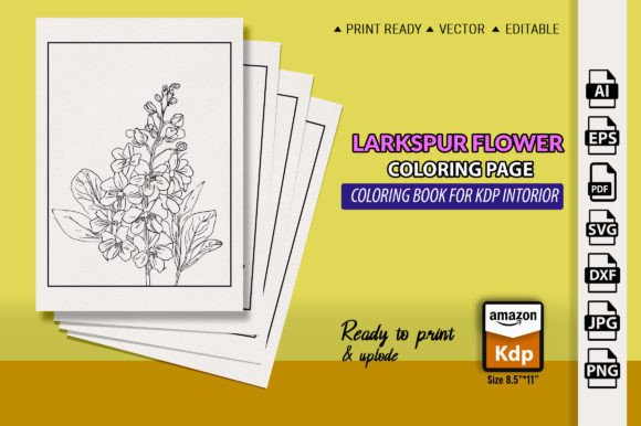 July Birth Flower Coloring Pages & Graphics