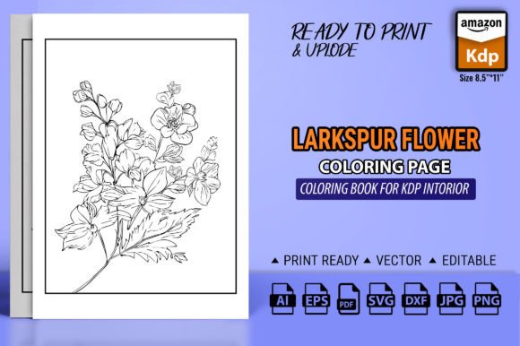 July Birth Flower Drawing Coloring Pages