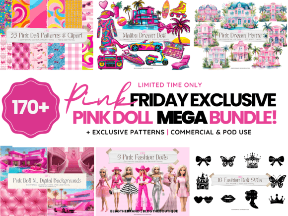 Pink Fashion Doll PNG Mega Bundle