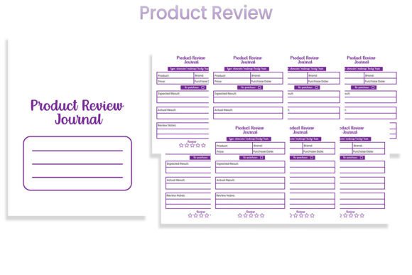Product Review Planner: Graphics for Kdp Interiors