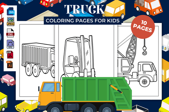 Truck Coloring Pages – KDP