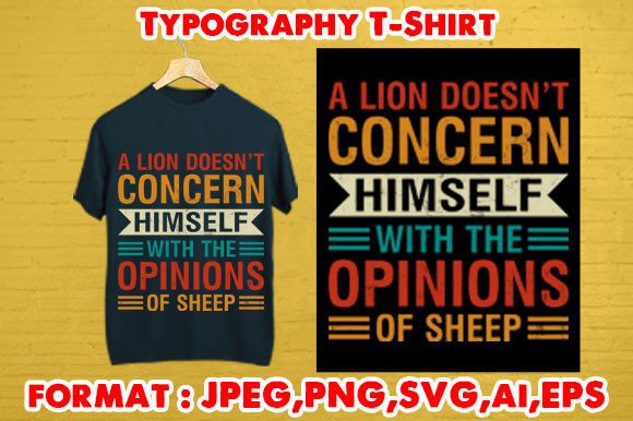 Typography T-Shirt: Premium Graphics for T-Shirt Designs