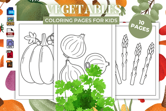Vegetables Coloring Pages - KDP