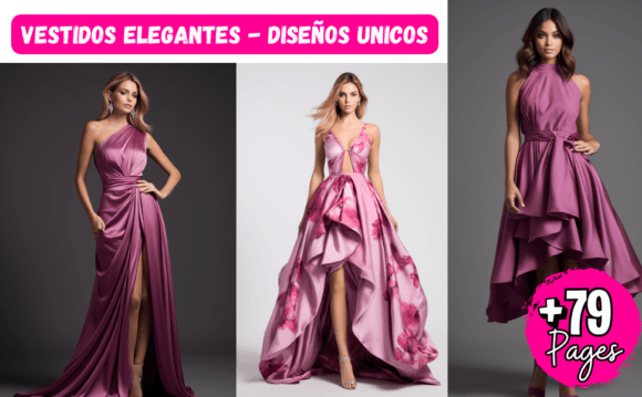 VESTIDOS ELEGANTES - DISEÑOS UNICOS: Graphics & Illustrations for Editorial Polish